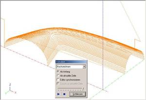 3D CNC-Programs in the CNC Backplot Editor